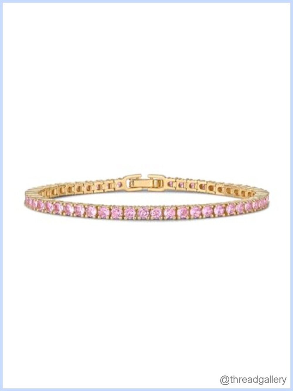 14K Gold Plated Tennis Bracelet Cubic Zirconia 6.5"